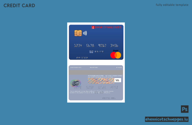 Beispielvorschau der Bank of Maldives Mastercard